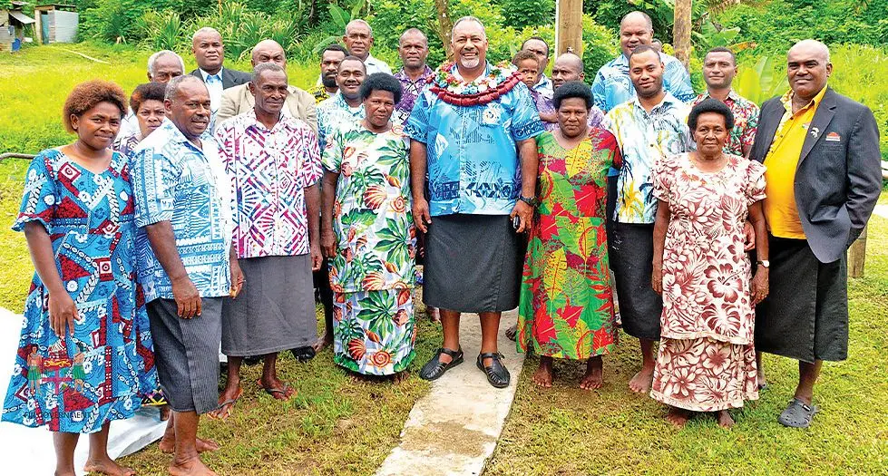 Minister for Rural and Maritime Development and Disaster Management, Sakiasi Ditoka with community members of the Wainimoliura Settlement in Navunikabi, Namosi after the commissioning of the water project on February 9, 2024. Photo: DEPTFO News