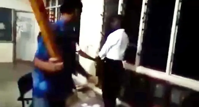 Screenshots from the viral video of the alleged incident.