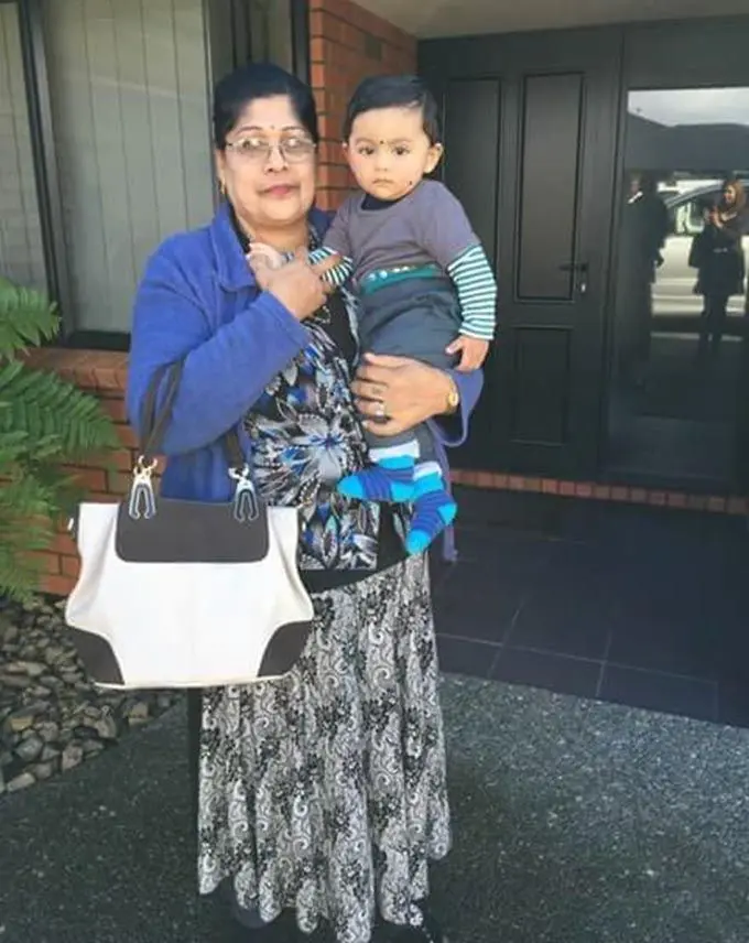 Prem Lata and four-year-old grandson, Rohan Rajveer Nath.