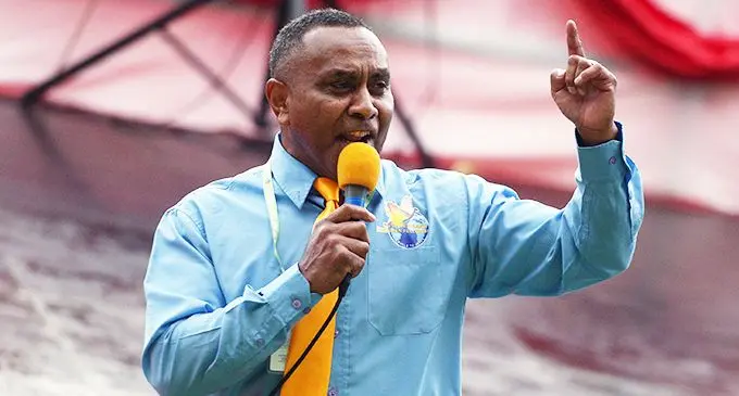 Senior Pastor Joji Tawake during New Methodist Church annual conference at the ANZ Stadium on August 19, 2019. Photo: Ronald Kumar