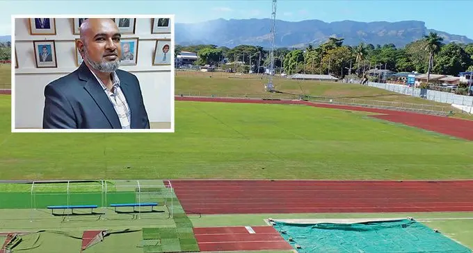 Churchill Park in Lautoka. Inset: Lautoka City Council chief executive officer Mohammed Aness Khan