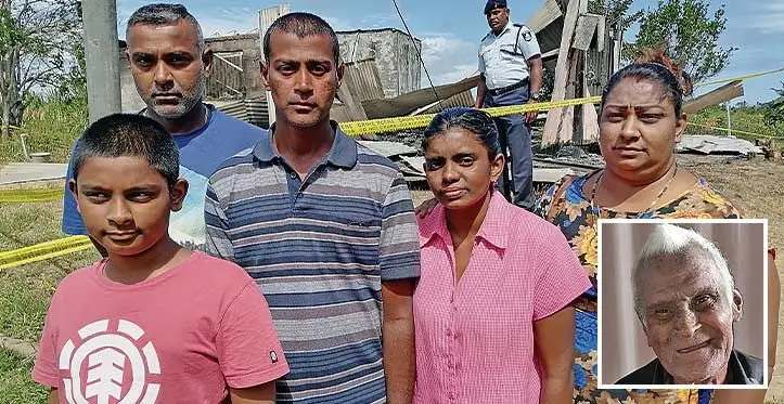 From left: Brothers, Janendra and Jagendra Singh with their wives, Christin Singh and Ranjita Singh. Front row: Viyan Singh at Semo, Nadroga. Photo: Mereleki Nai/ Bottom right Inset: Rajendra Singh.