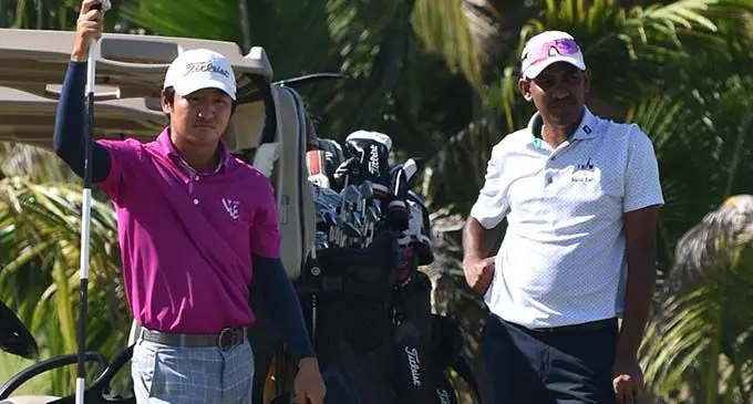 Sam Lee(left) at the Denarau Golf and Racquet Club on June 2,2019. Photo: Waisea Nasokia