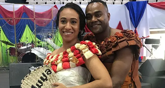 Till Death Do Us Part .... Alasio Naduva and Vasiti Tuilau Naduva after exchanging marriage vows on Friday August 17, 2019.