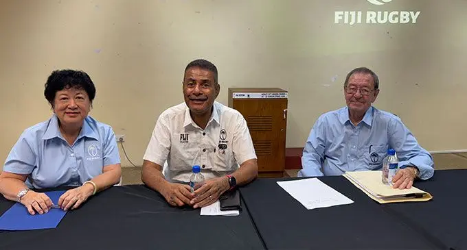 From left: FRU interim Trustee Jenny Seeto, FRU interim Trustee Alipate Naorosui and FRU interim Trustees chairman Peter Mazey.