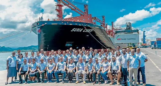 Staff of Swire Shipping Pte Ltd, Suva office.