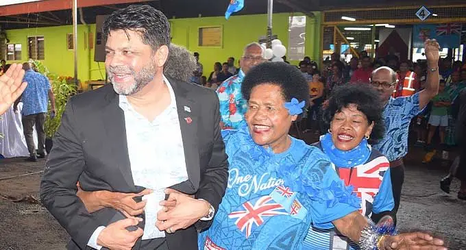 Minister for Economy Aiyaz Sayed-Khaiyum during Suva Market vendors’ Fij Day and Diwali joint celebration at the market on October 5, 2022. Photo: Ronald Kumar