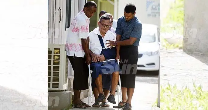Jale Baba is being carried to Court in Suva on February 28, 2020. Photo: Ronald Kumar