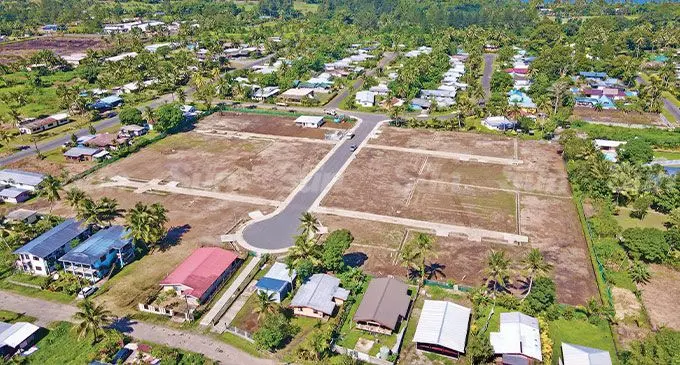 An aerial view of Housing Authority's residential lots at Mokosoi, Deuba. Photo: Leon Lord