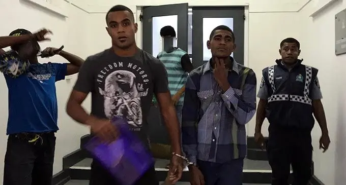 Manasa Lalaqila (left) and Sekove Nawavu (right) outside the High Court in Suva on May 2, 2019.  Photo: Ashna Kumar
