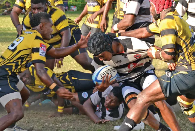 Action from the Vodafone Vanua Championship play-off between Rewa and Vatukoula at Theodore Park, Vatukoula on June 6, 2026. 