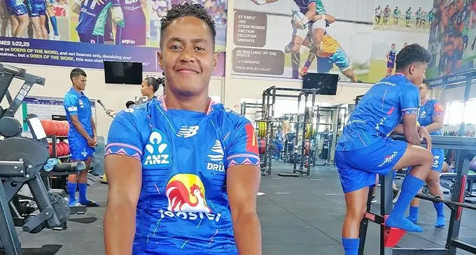Rooster Chicken Fijian Drua utility back Luisa Tisolo at the Drua homebase in Legalega, Nadi. She is a definite starter at No.10 for the Drua in this year’s Super W competition. Photo: Mereleki Nai