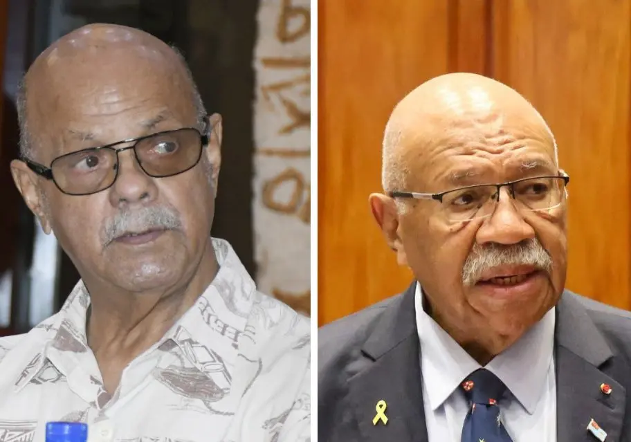 FTRC Commissioner Sekove Naqiolevu and Prime Minister Sitiveni Rabuka
