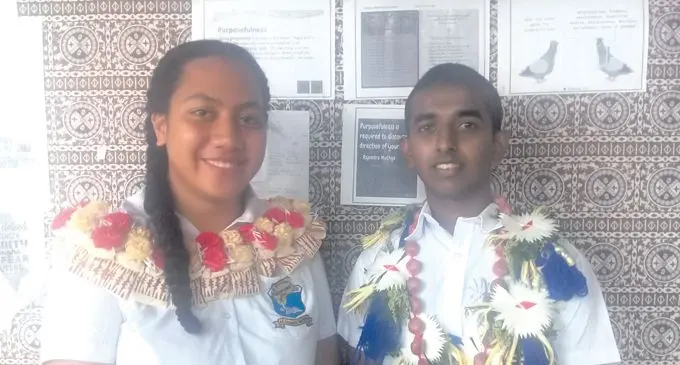Headgirl Lilia Taonia with headboy Mohammed Raza on February 2, 2018. Photo: Lusiana Tuimaisala