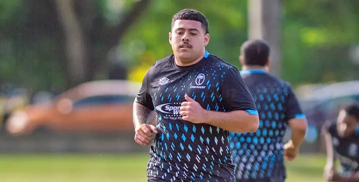 Sportsworld Fiji Udner-20 hooker Moses Armstrong-Ravula during the team training session at Albert Park, Suva on May 22, 2025. Photo: Josua Buredua