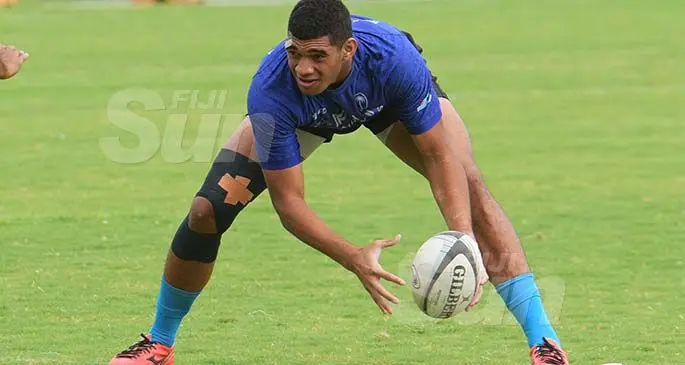 Fiji Airways Fijian 7s rep Meli Derenalagi training at Albert Park, Suva