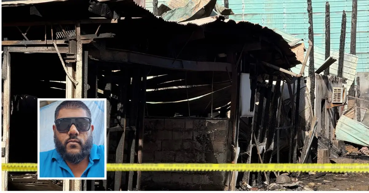 **The completely destroyed Cool Tech company premises at Laucala Beach on July 11, 2026.**