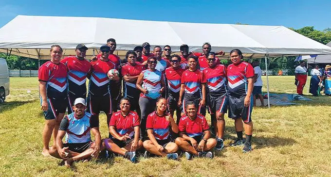 Fiji Marriott Momi Bay volleyball players at Lawaqa Park, Sigatoka, on December 2, 2022. Photo: Waisea Nasokia
