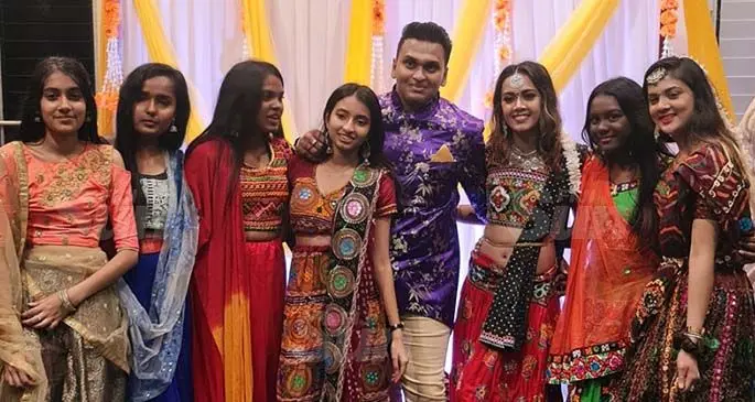 Some of the young women and men who took part in the Garba Dance Festival at Suva’s Albert Park.