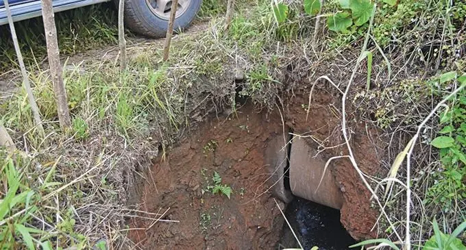 A culvert which farmers thought needed urgent attention.  Photo: Selita Bolanavanua   