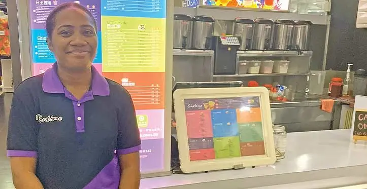 Mereia Kalivakatoga Tavuki is a full-time worker at Chatime. Photo: Jernese Macanawai