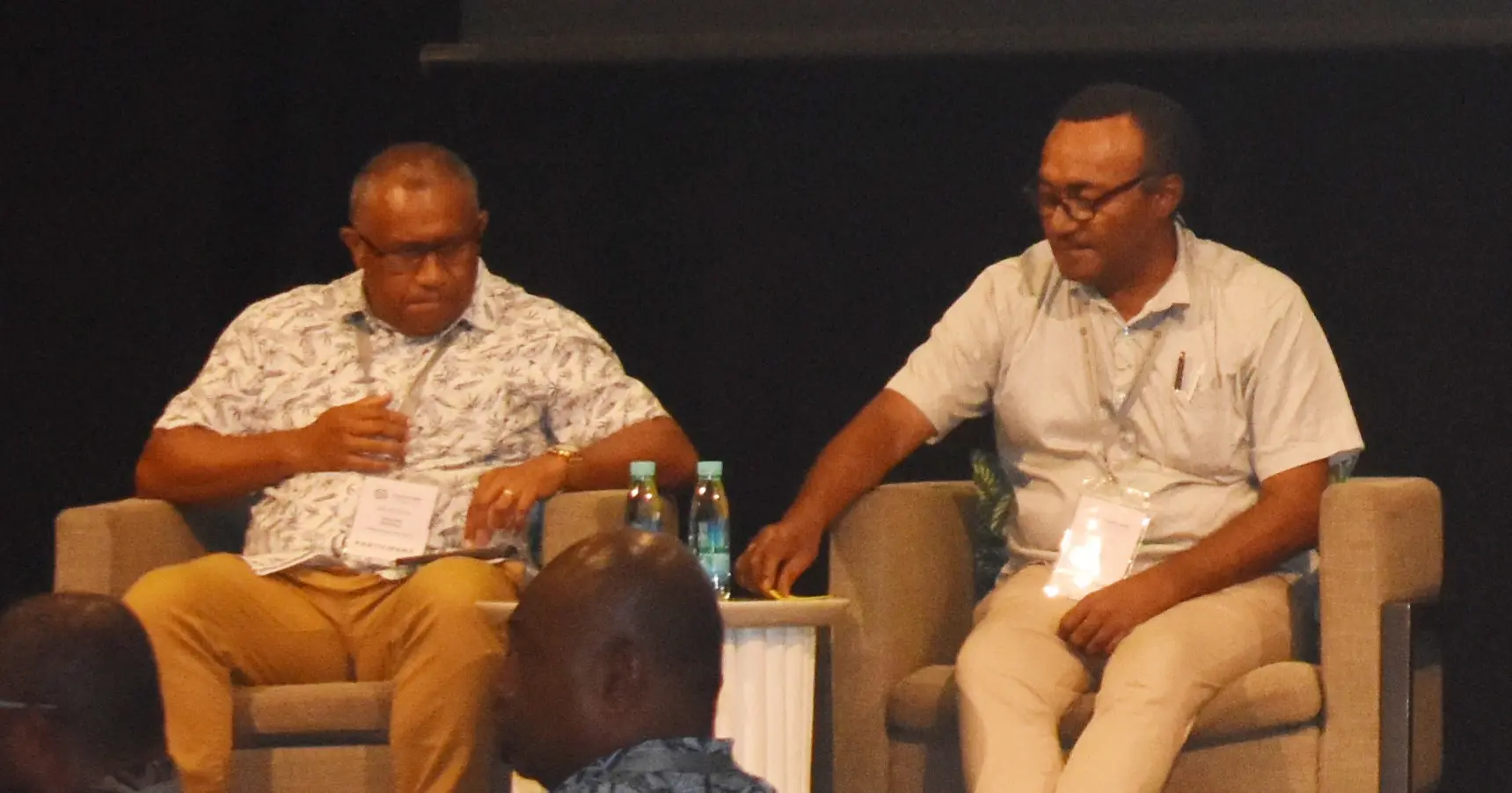 From left: National Bank of Vanuatu director Santos Vatako, with Suva Grammar High School principal Iosefo Masivue at a recent event in Nadi. 