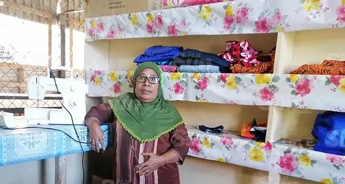Sakina Bi at her new stall. Photo: Susana Hirst-Tuilau