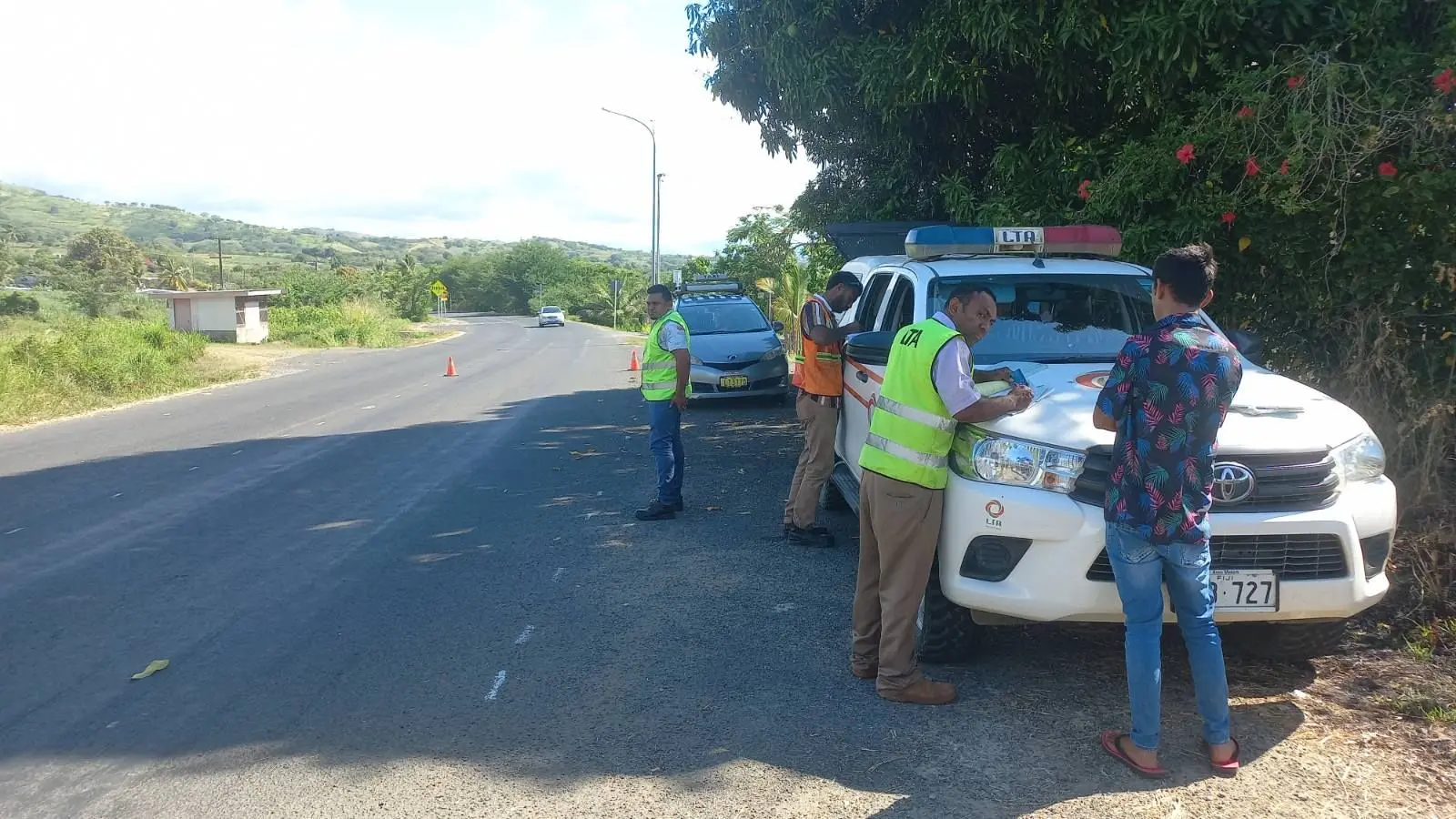 Land Transport Authority officials have been conducting road checks on the weekend to reduce accidents. Photo: Shratika Naidu
