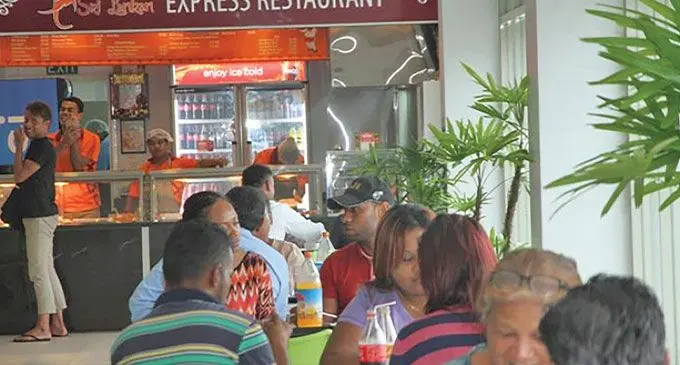 Consumers at one of the popular food malls in Suva.