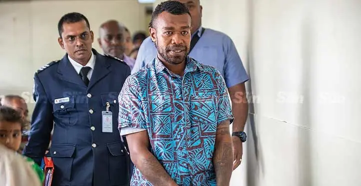 Vacolo Qio appears at the Nausori Magistrates Court on September 18, 2023. Photo: Leon Lord