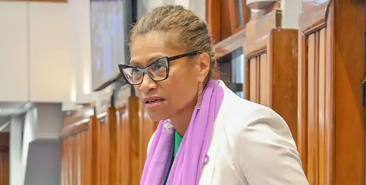 Government backbencher Lynda Tabuya in Parliament on March 7, 2025. Photo: Parliament of Fiji