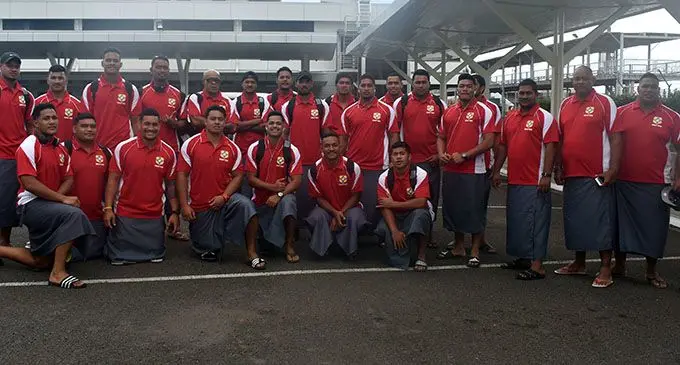 The Tonga A  rugby team at Nadi International Airport on March 4, 2019. Photo: Mereleki Nai