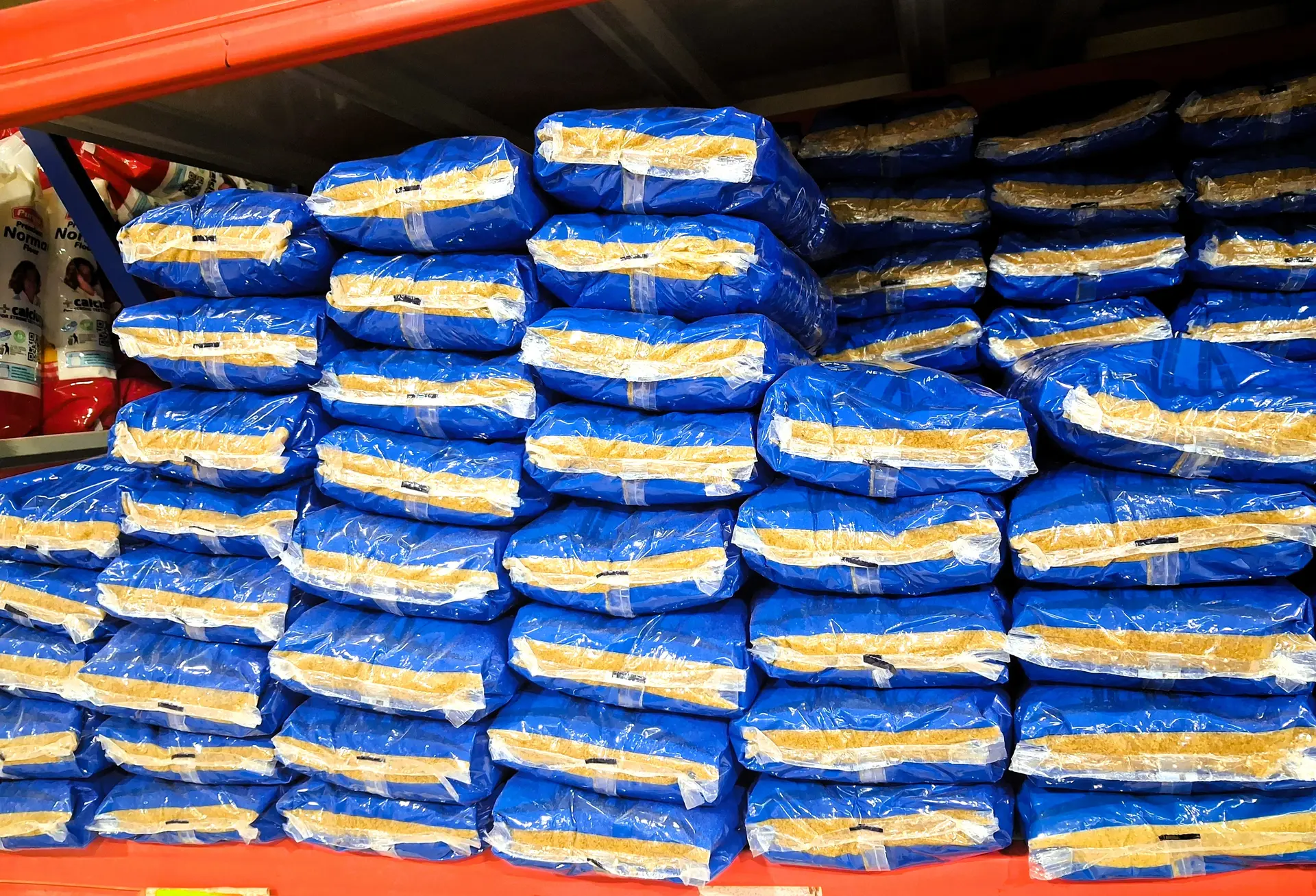 Sugar stocked on supermarket shelves in Labasa.