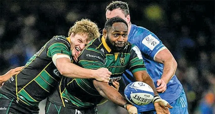 Fiji Airways Flying Fijian and Northampton Saints locks Api Ratuniyarawa.