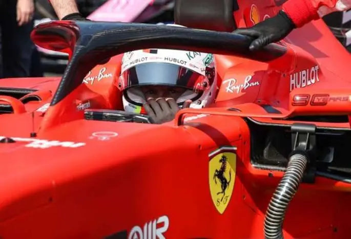Ferrari driver Sebastian Vettel of Germany reacts before the Formula 1 Australian Grand Prix 2019 at the Albert Park in Melbourne, Australia, March 17, 2019. (Xinhua/Bai Xuefei)