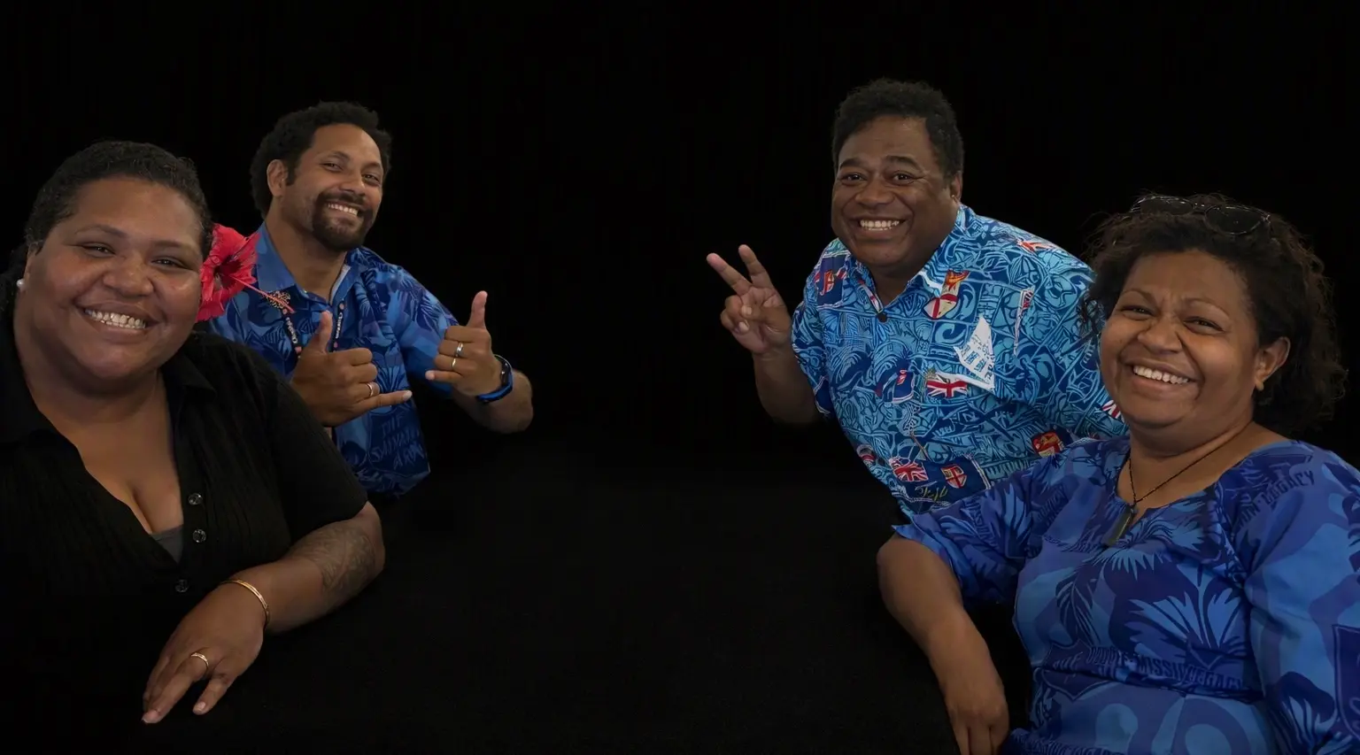 L-R, Marjorie Ketewai, Petero Yavala, Ioane Nawaikula, Maritina Yavala