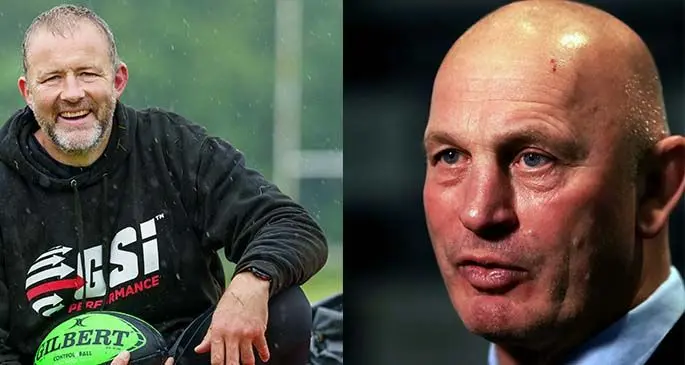 From left-right: Breakdown, attack and defence specialist Richie Gray (left) and Fiji Airways Flying Fijians head coach Vern Cotter (right).