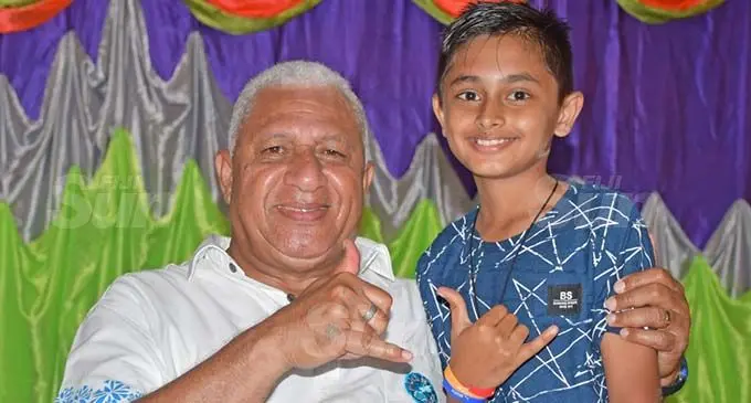 Prime Minister Voreqe Bainimarama listened to Mohammed Shah’s plight during a talanoa session at the Fiji Sugar Corporation hall in Labasa on September 30, 2020. Photo: Laisa Lui
