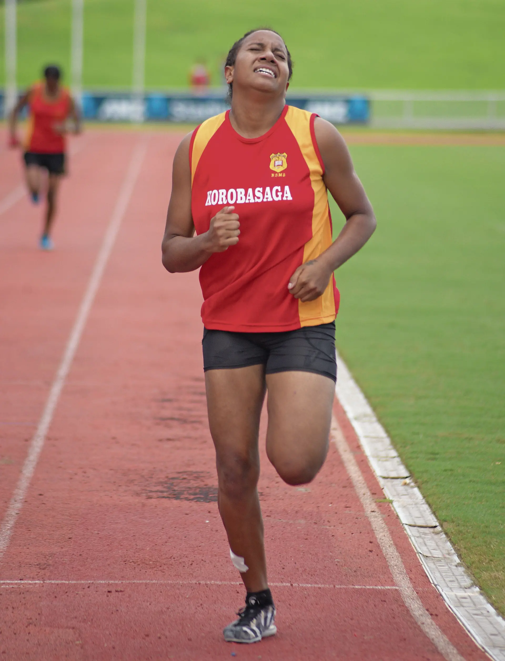 Josephine Naidrewe won the inter-girls 200meters heats during RSMS inter-House at ANZ Stadium on February 20, 2019. Photo: Ronald Kumar.
