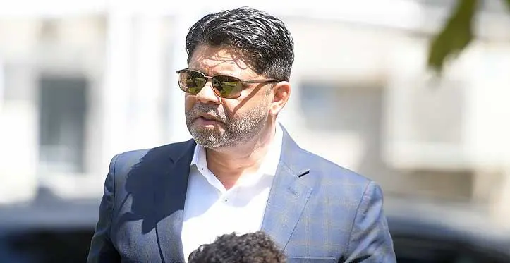 Former Attorney-General Aiyaz Sayed-Khaiyum outside the Suva courthouse. Photo: Ronald Kumar