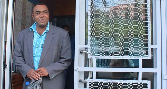 SODELPA Member of Parliament Mosese Bulitavu outside the CID headquarters in Suva on July 12, 2019.