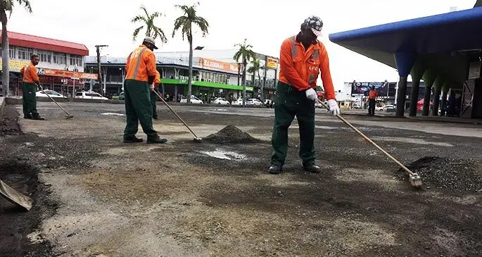 Lautoka City Council workers clean streets of Lautoka City to help keep residents safe.