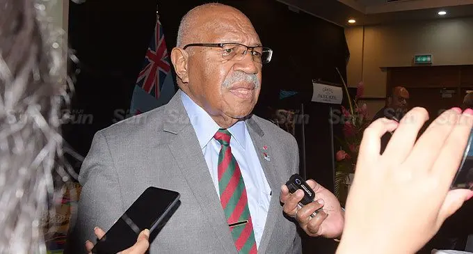 Prime Minister Sitiveni Rabuka at the UN Peace-building Programme for Fiji in Suva on April 26, 2024. Photo: Ronald Kumar