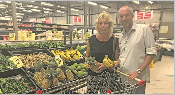 Lute Berends and his wife Nicole at New World supermarket in Valelevu on August 7, 2018. Photos: Taraivini Seru