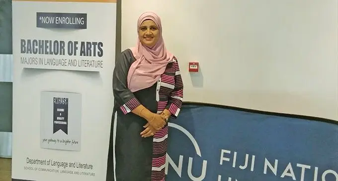 Lecturer at the Fiji National University’s (FNU), College of Humanities and Education (CHE), Sofia Ali.