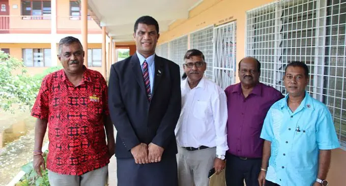 Minister for Education, Aseri Radrodro (2nd from right )