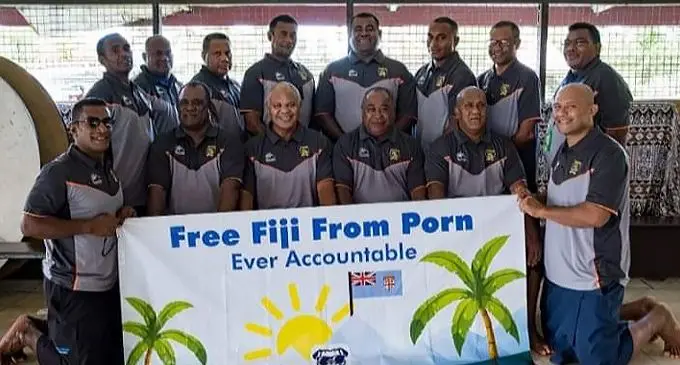 Denarau Lions Masters Rugby club at Saunaka village in Nadi. Photo: Waisea Nasokia