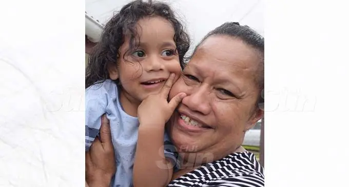 Mere Morris 55 with her grandson, Ethiel Raiwale 2 on October 14, 2020. Photo: Ronald Kumar