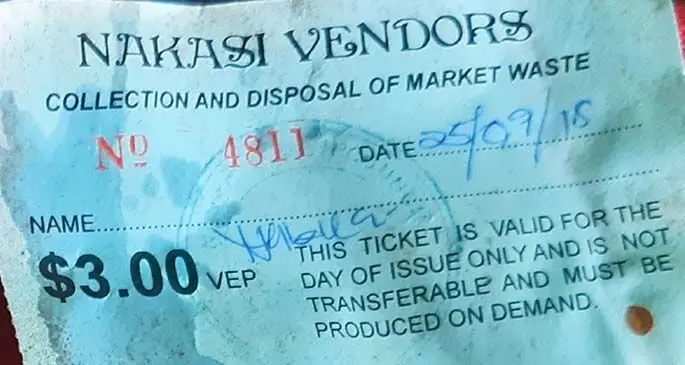 A receipts issued to the vendors. Photo: Shalveen Chand
