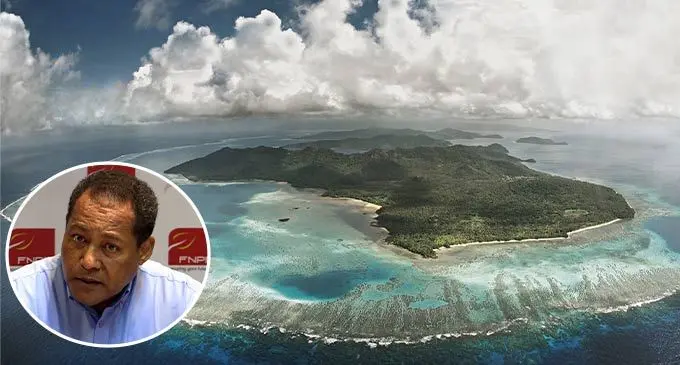 Laucala Island in Taveuni. Inset: Chief executive officer for the Fiji National Provident Fund, Viliame Vodonaivalu.